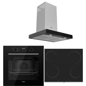 Black Plus Serisi 3lü Cam Ankastre Set (QBL63CS-MS261-D100)