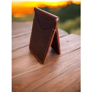 Parla Leather Cavana El Yapımı Hakiki Gerçek Deri Kızıl Taba Erkek Cüzdan