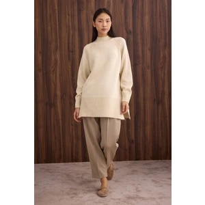 Balıkçı Yaka Basic Kazak Kemik