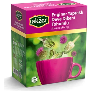 Enginar Yapraklı Deve Dikeni Tohumu Çayı 60 Poşet Ferahlatıcı Bitki Çayı