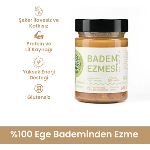 Badem Ezmesi 300 gr Şeker İlavesiz  Badem