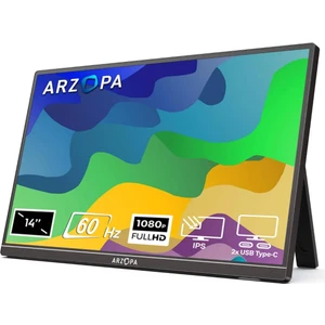 ARZOPA A1S 14 inç 60Hz Full HD IPS Type-C Taşınabilir Monitör