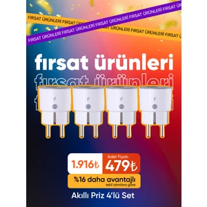 Wi-Fi Akıllı Priz (16A) 4'lü Set