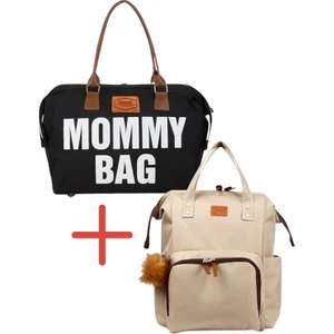 Mommy Bag Anne Çantası + Anne Bebek Bakım Sırt Çantası Seti