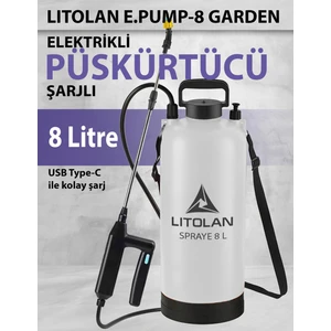 8 Lt. Şarjlı Püskürtücü, Zirai Ilaçlama, Sulama Elektrik Pompası