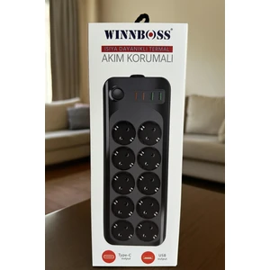 3423 – 10’lu Akım Korumalı Priz (Usb + Type-C)