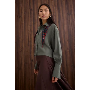 Çift Cepli Kısa Gömlek Orman Yeşili