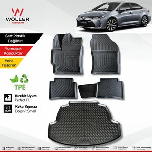 Toyota Corolla Paspas Bagaj Havuzu Set 2019 2025 Arası 3D Wöller Ultraflex Set