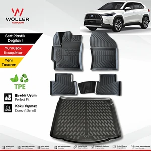 Toyota Corolla Cross Paspas Bagaj Havuzu Set 2022 Sonrası 3D Ultraflex Set