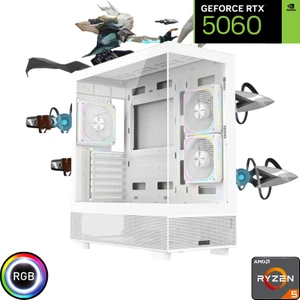 Intel I5 14400F 16GB 500GB SSD Rtx 5060 Beyaz Oyuncu Bilgisayarı