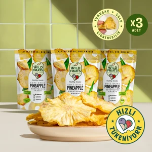 Kurutulmuş Ananas - Soft Dried - Atıştırmalık Kuru Meyve 3 x 50 gr