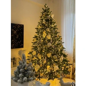 Yılbaşı Çam Ağacı 180 cm Gerçek Görsel 580 Dal Plastik Ayak