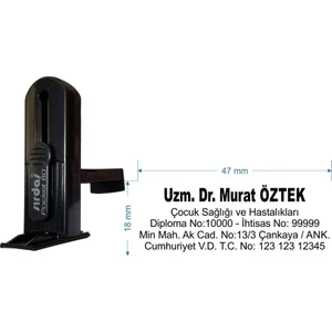 80 Cep Tipi Kişiye Özel Firma Ve Şirket Kaşesi Baskı Rengi Siyah