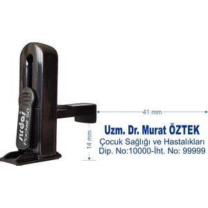 50 Cep Tipi İsim Makam Ve Ünvan Kaşesi Baskı Rengi Mavi