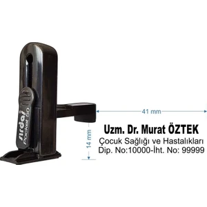 50 Cep Tipi İsim Makam Ve Ünvan Kaşesi Baskı Rengi Siyah