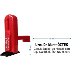 50 Cep Tipi İsim Makam Ve Ünvan Kaşesi Baskı Rengi Siyah