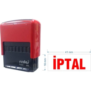 911 Kaşe Kırmızı makine Kırmızı Keçe  "İPTAL" yazısı ile beraber