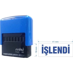 911 Kaşe Mavi makine Mavi Keçe  "İŞLENDİ" yazısı ile beraber