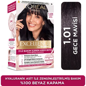 L'Oréal Paris Excellence Creme 1.01 Derin Gece Mavisi Saç Boyası