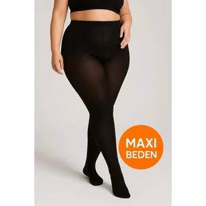 Büyük Beden Micro 40 Den Mevsimlik Maxi Mus Mat Orta Kalın Siyah Külotlu Çorap