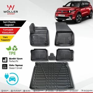 Citroen E C3 Aircross Paspas Bagaj Havuzu Set Elektrikli 2025 Sonrası Uyumlu 3D Ultraflex Set