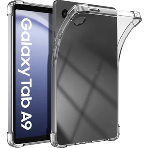 M.TK Moveteck Samsung Galaxy Tab A9 8.7 Inç Tablet Kılıfı Anti Shock Kenarlı Darbe Önler Silikon Şeffaf Köşe Korumalı