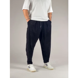 Erkek Siyah Kadife Pileli Oversize Şalvar COC1046