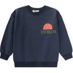 Bıg Olıta Baskılı Sweatshirt 2-10 Yaş Lacivert