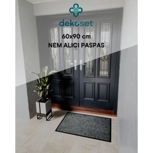 60 x 90 Cm Gri Paspas (Kapı Önü Nem Alıcı Paspas)