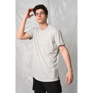 YANDAN YIRTMAÇLI BASİC  T-SHİRT R-5167