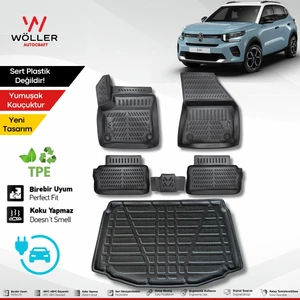 Citroen E C3 Paspas Bagaj Havuzu Set Elektrikli 2024 Sonrası Uyumlu 3D Ultraflex Set