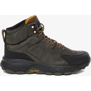 Erkek Haki Siyah Hakiki Deri Su Geçirmez Outdoor Bot 5K1GB16342