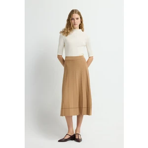 Piliseli Triko Etek Camel 12744375001