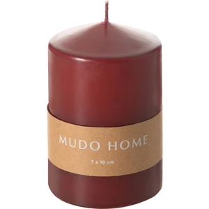 Mudo Home Sütun Mum Bordo 7X10CM