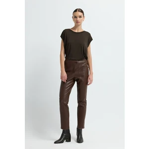 Adl Deri Pantolon Kahve 15344439002