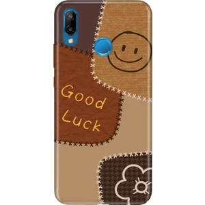 Huawei P20 Lite Uyumlu Kılıf Resimli Desenli Silikon Good Luck