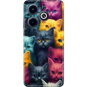 Infinix Hot 40 Uyumlu Kılıf Temalı Uv Motifli Silikon Kedicikler