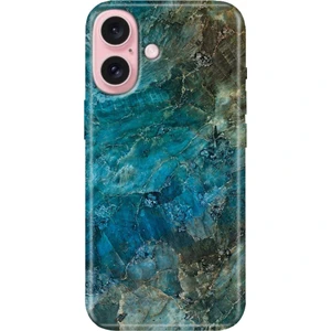 iPhone 16 Kılıf Telefon Kılıfı IPHONE16 Baskılı Mavi Mermer