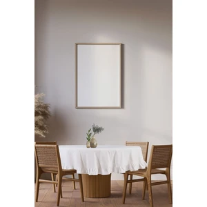 Buldan Pamuklu Keten Yuvarlak Fırfırlı Masa Örtüsü