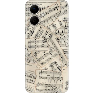 Tecno Spark Go 2 (Km4) Uyumlu Kılıf Dekoratif Silikon Baskılı Kapak Beste Nota