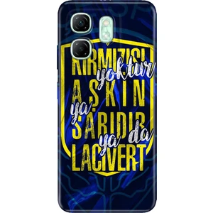 Infinix Hot 50I - Smart 9 Uyumlu Kılıf Desenli Tpu Silikon Baskılı Aşkın Rengi Sarı Lacivert