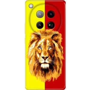 Infinix Zero 40 4g Kılıf Desenli Tpu Silikon Baskılı Sarı Kırmızı Parçalı Aslan