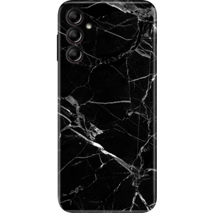 Samsung Galaxy M34 5g  Uyumlu Kılıf Silikon Desenli Resimli Kapak Mermer Siyah