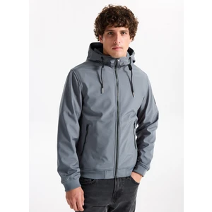 Jack & Jones Gri Erkek Mont 12236300_JJEBASIC Softshell Hood No