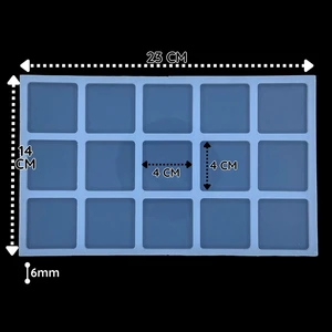 Epoksi Silikon Kalıp / 15li Kare Kalıp