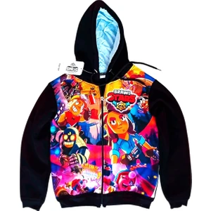Brawl Stars Çocuk Kapüşonlu Sweatshirt 3D Baskılı Oyun Karakterli