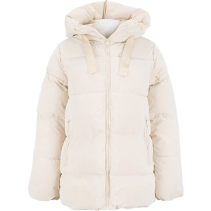 Krem Kadın Mont Onlece Puffer Coat Cs Otw