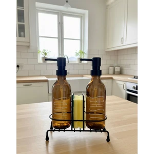 Berina Home 330 ml Metal Standlı Sıvı Sabunluk & Deterjanlık -  Tezgah Üstü Banyo, Mutfak, Lavabo