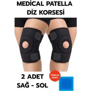 Medical Patella Destekli Diz Korsesi Ikili Sağ Sol Çapraz Bağ Menisküs Ağrısı Için Sporcu Dizlik