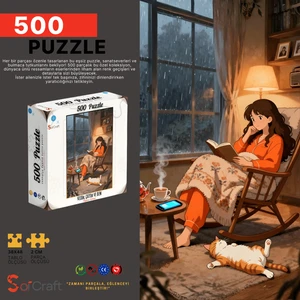 Soi Craft 500 Parça Puzzle Kedim, Çayım ve Ben